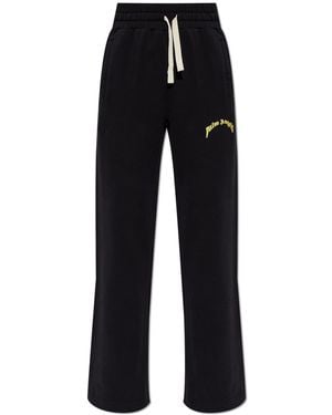 Palm Angels Sweatpants With Printed Logo - Black