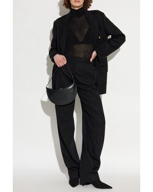 Versace Short Double-Breasted Coat - Black