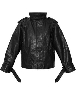 AllSaints Lambskin Leather Jacket 'Serne' - Black