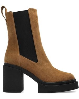 NODALETO Platform Ankle Boots - Brown