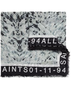 AllSaints Patterned Scarf - Grey