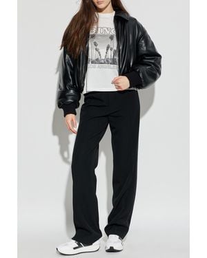 Anine Bing T-Shirt With Logo - Black