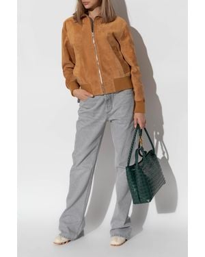 Bottega Veneta Suede Jacket - Gray