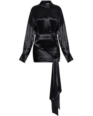 The Attico Loose-Fit Dress - Black