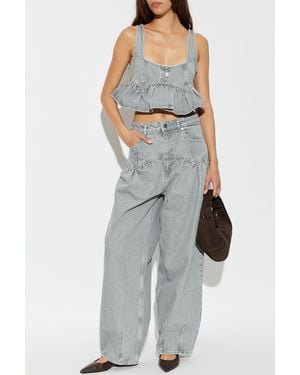 Ganni Denim Camisole - Gray