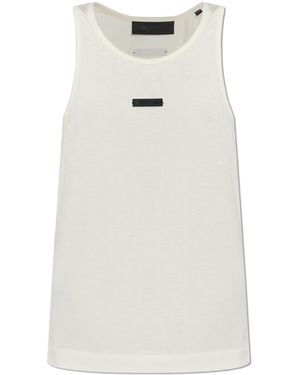 Fear Of God Logo Patch Cotton Tank Top - White