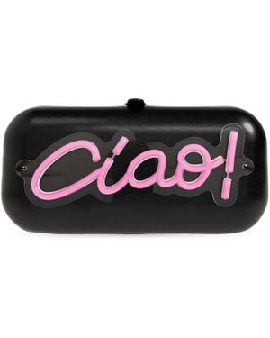 Moschino Clutch Bag With Led Lighting - Black