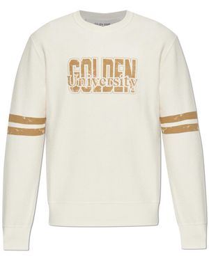 Golden Goose Sweatshirt With Logo - White