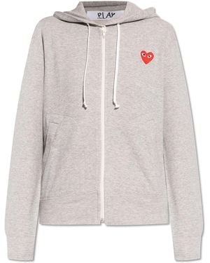 COMME DES GARÇONS PLAY Zip-Up Sweatshirt - White