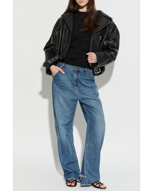 Loewe Leather Insulated Jacket - Blue