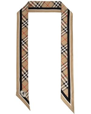 Burberry Silk Scarf - White