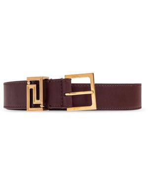 Versace Leather Belt - Red