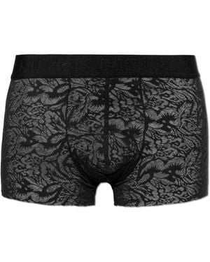 Hom Lace Boxers From The "Temptation" Collection - Black