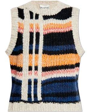 Munthe Vest With Wool Finish - Multicolour