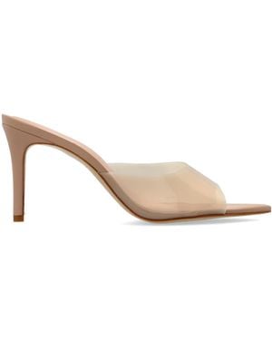 Black Suede Studio 'Belle' Heeled Mules - White