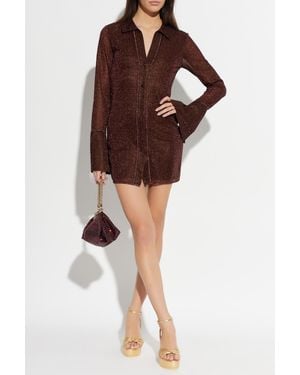 Oséree Dress With Lurex Thread - Brown