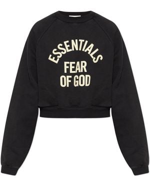 Fear Of God Sweatshirt With Printed Logo - Black
