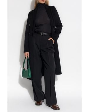 Tory Burch Double-Breasted Coat - Black