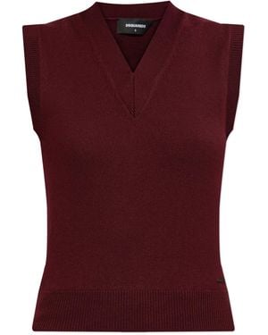 DSquared² Wool Vest - Purple