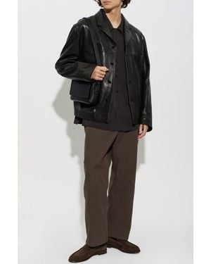 Lemaire Leather Jacket - Black