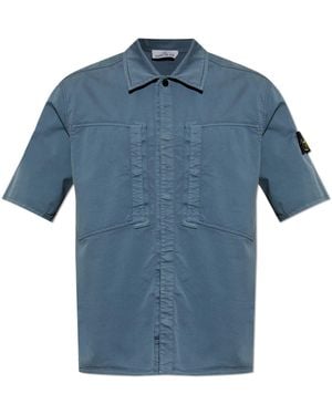 Stone Island Short-Sleeved Shirt - Blue