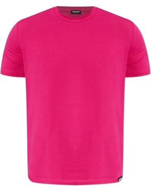 DSquared² Underwear T-Shirt With A Round Neckline - Pink