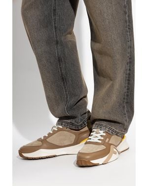 Fendi Leather Sports Shoes - Gray