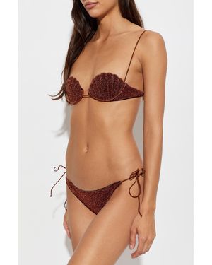 Oséree Two-Piece Swimsuit With Lurex Thread - Brown