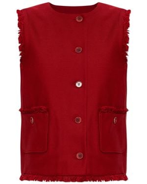 Max Mara 'Sumero' Vest - Red