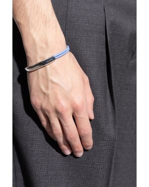 Ferragamo Bracelet With Engraved Logo - Gray