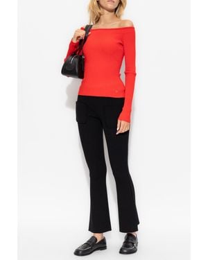 Courreges Ribbed Top - Red