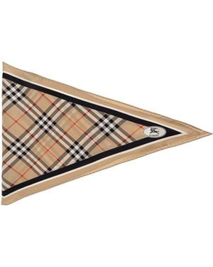Burberry Silk Scarf - White