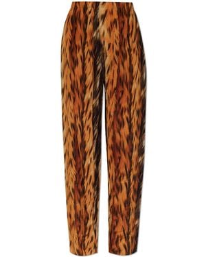Balenciaga Silk Trousers - Brown