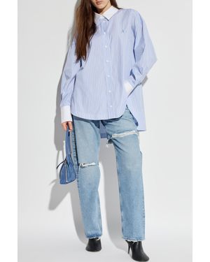 The Attico Shirt With Logo - Blue