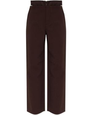ROTATE BIRGER CHRISTENSEN Straight-Leg Trousers - Brown