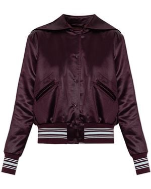 KENZO Jacket With Embroidered Logo - Purple