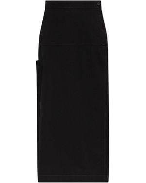 Lemaire Skirt With Slit - Black