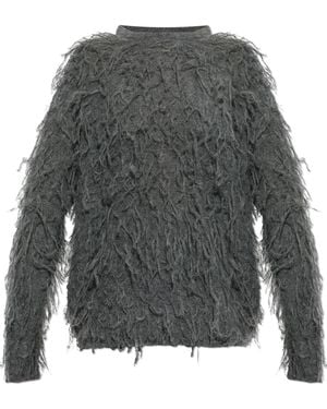 Fabiana Filippi Ostrich Feather Jumper - Grey