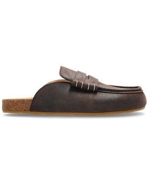 JW Anderson Leather Slides - Brown