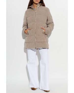 Paul & Shark Quilted Jacket With Hood - Natural