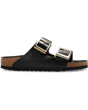 Birkenstock 'Arizona Droplet Buckle' Slides - Black
