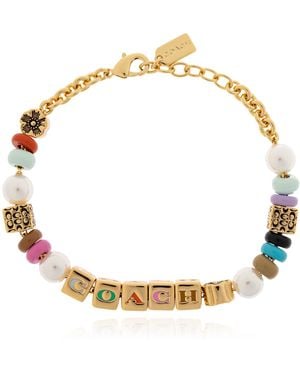 COACH Bracelet With Colourful Appliqués - White