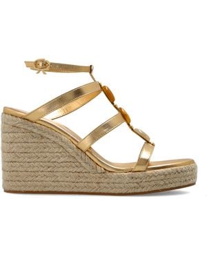 Gianvito Rossi Wedge Sandal - Metallic