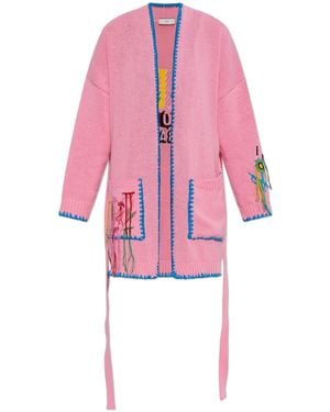 Akep Cardigan With Belt - Pink