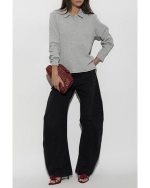 Rethinkit Studios Polo Shirt With Sewn-In Shoulder Pads - Gray