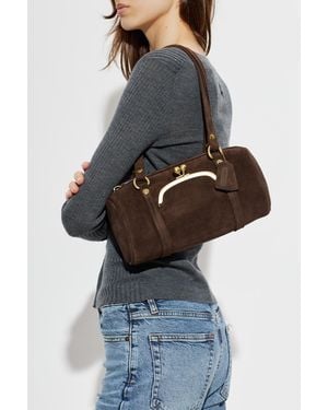 COACH 'Kisslock Barrel 28' Bag - Gray
