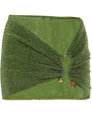 Oséree Short Pareo With Lurex Thread - Green