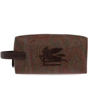 Etro Arnica Medium Cosmetic Bag - Brown