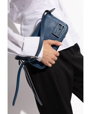 Fendi Leather Shoulder Bag 'Smiply Mini' - Black