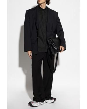Balenciaga Loose-Fit Crease Pants - Black